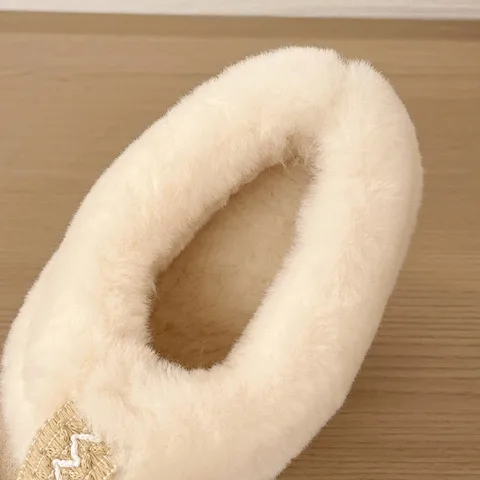 Women's Faux Fur Collar Slip-On Snow Boots Thick Platform Warm Suede Winter Ankle Booties Non-Slip
